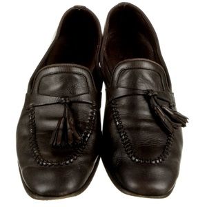 Size 8.5 - Men's Salvatore Ferragamo Leather Tassel Loafers.